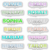 12 moderne kleurrijke namen, beste waterdichte Sti Sticker (Voorkant)