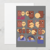 12 momenten van liefde met chocolade en pannenkoek kaart (Voorkant / Achterkant)