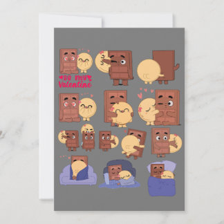12 momenten van liefde met chocolade en pannenkoek kaart
