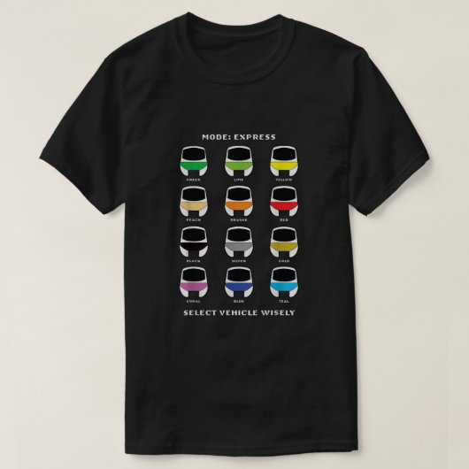 12 Monorails Mode Express Select Vehicle Wisely1 T-shirt (Design voorkant)