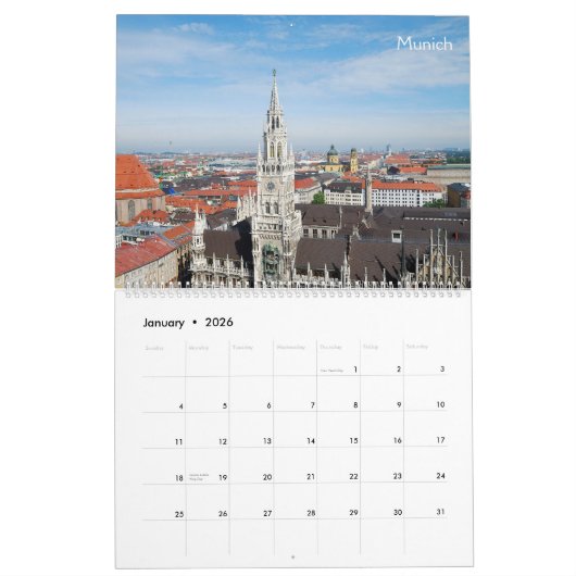12 Month Bavaria Wall Calendar Kalender (Jan 2026)