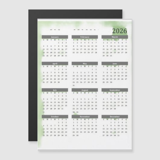 12 Month Calendar 2026 (Voorkant / Achterkant)