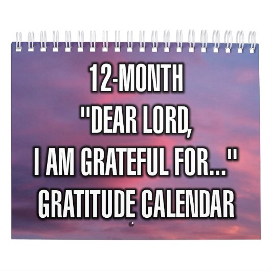12-Month "Dear LORD, I Am Grateful For..." Kalender (Hoes)