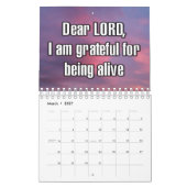 12-Month "Dear LORD, I Am Grateful For..." Kalender (Mar 2027)