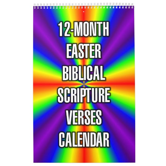12-Month Easter Biblical Scripture Verses Kalender (Hoes)