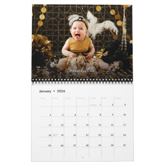 12 Month of Family Photos Kalender (Jan 2026)