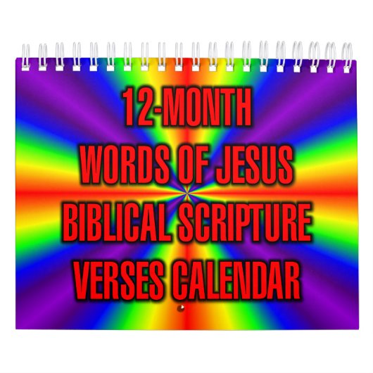 12-Month Words of Jesus Biblical Scripture Verses Kalender (Hoes)