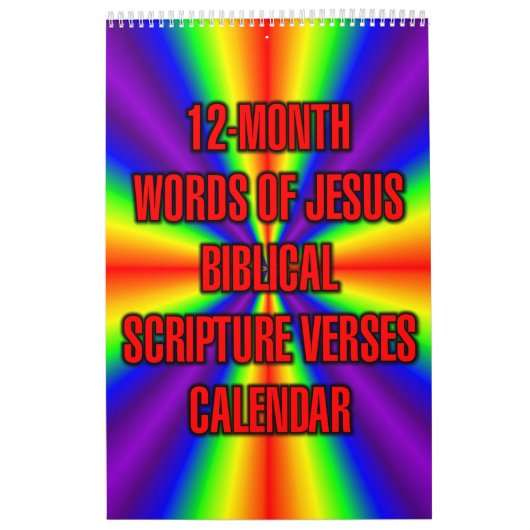 12-Month Words of Jesus Biblical Scripture Verses Kalender (Hoes)