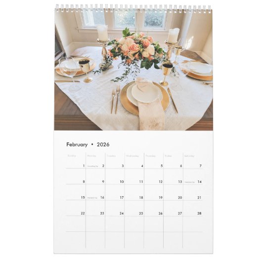 12 Months of Beautiful Tablescapes 2026 Kalender (Feb 2026)
