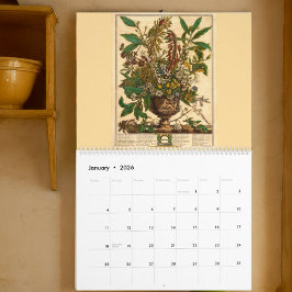 12 Months Of Flowers Baroque Rococo Botanical Art Kalender
