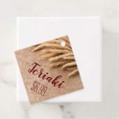 12 Naam Prijs Labels Tarwe op Burlap Sack Land Ru (In situ)