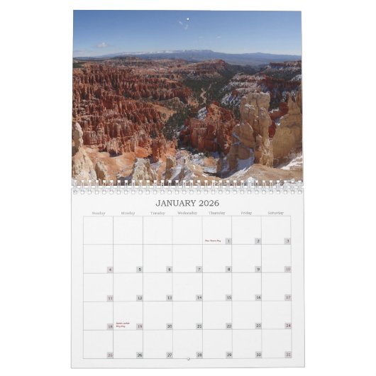 12 nationale parken in 12 maanden, 8e editie kalender (Jan 2026)