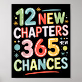 12 New Chapters 365 Chances Insrational Quote For Poster (Voorkant)