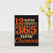 12 New Chapters 365 Chances Motivational Kaart (Gele Bloem)