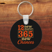 12 New Chapters 365 Chances Motivational  Sleutelhanger (Voorkant)