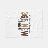 12 New Chapters 365 New Chances  Fleece Deken (Voorkant (Horizontaal))