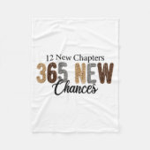 12 New Chapters 365 New Chances  Fleece Deken (Voorkant)