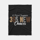 12 New Chapters 365 New Chances  Fleece Deken (Voorkant)