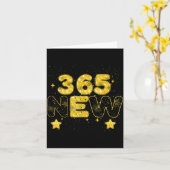 12 New Chapters 365 New Chances Happy New Year 202 Kaart (Gele Bloem)