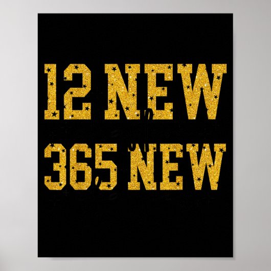 12 New Chapters 365 New Chances Happy New Year Par Poster (Voorkant)