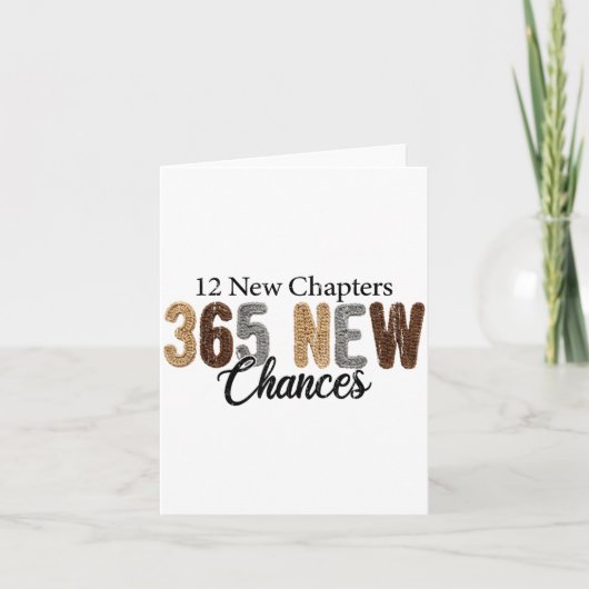 12 New Chapters 365 New Chances  Kaart (Voorkant)