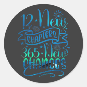 12 Nieuwe hoofdstukken 365 Nieuwe kanonnen Ronde Sticker