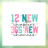 12 nieuwe hoofdstukken, 365 nieuwe kansen 100 dage raamsticker (Vel 3)