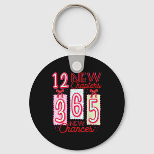 12 Nieuwe Hoofdstukken 365 Nieuwe Kansen Gelukkig Sleutelhanger