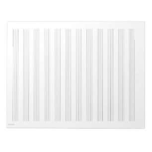 12 Notenbalken Wit Notenpapier Notitieblok