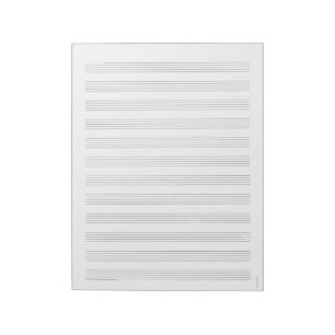 12 Notenbalken Wit Notenpapier Notitieblok
