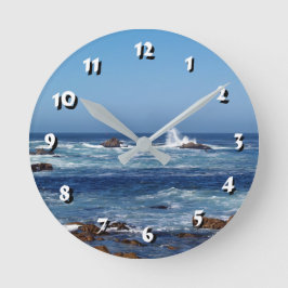 12 Number Choices to Choose -Ocean Waves-Clock Ronde Klok