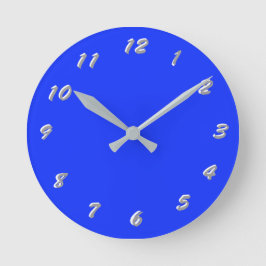 12 Nummerkeuze voor Neon Blue Clock Ronde Klok