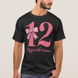 12 Officiële Pre-Teen 12e Verjaardag Meisje 12 Jaa T-shirt
