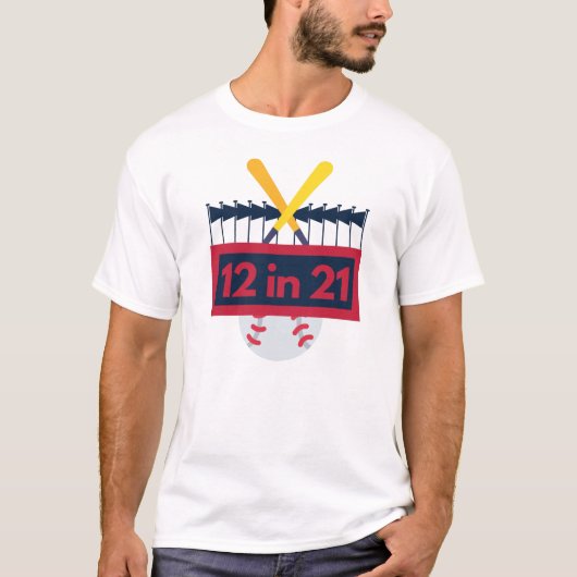 12 op 21 honkbal t-shirt (Voorkant)