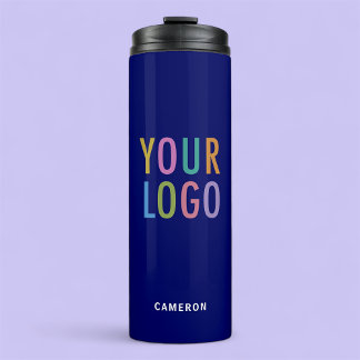 12 oz Blauw Geïsoleerde Tumbler met Zakelijke Logo Thermosbeker