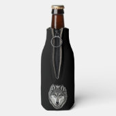 12 oz Flessenkoeler - Istas van Wolf Mtn Sanctuary Flesjeskoeler (Fles Achterkant)