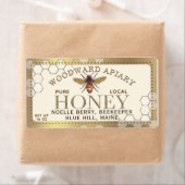 12 oz hexagon Honing met bijenhoningraat gouden ra Etiket (Insitu)