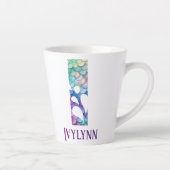 12 oz monogram zeemeermin stijl latte mok (Rechts)