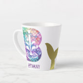 12 oz monogram zeemeermin stijl latte mok (Linkerhoek)