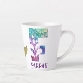 12 oz monogram zeemeermin stijl latte mok (Rechts)