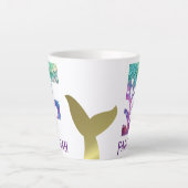 12 oz monogram zeemeermin stijl latte mok (Voorkant)