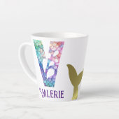12 oz monogram zeemeermin stijl latte mok (Linkerhoek)