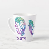 12 oz monogram zeemeermin stijl latte mok (Linkerhoek)