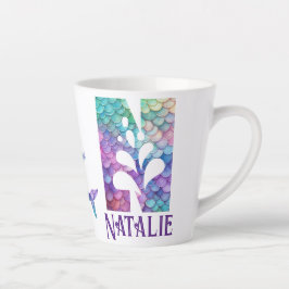 12 oz monogram zeemeermin stijl latte mok