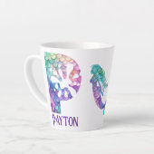 12 oz monogram zeemeermin stijl latte mok (Linkerhoek)