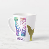 12 oz monogram zeemeermin stijl latte mok (Linkerhoek)