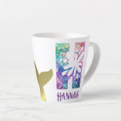 12 oz monogram zeemeermin stijl latte mok (Rechterhoek)