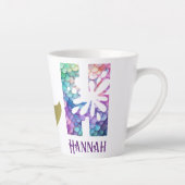 12 oz monogram zeemeermin stijl latte mok (Rechts)