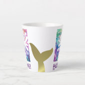 12 oz monogram zeemeermin stijl latte mok (Voorkant)