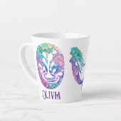 12 oz monogram zeemeermin stijl latte mok (Linkerhoek)